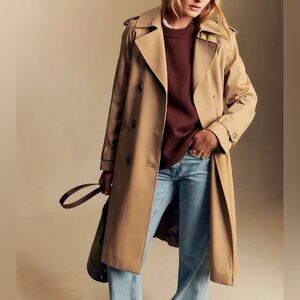 Sézane Scott Trench Coat, Camel